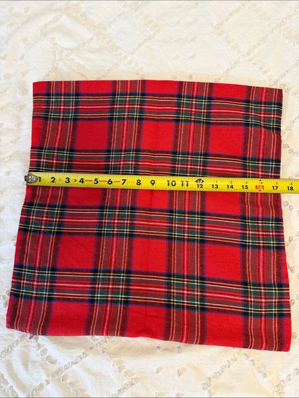 Red Plaid Accent Pillow Cover new